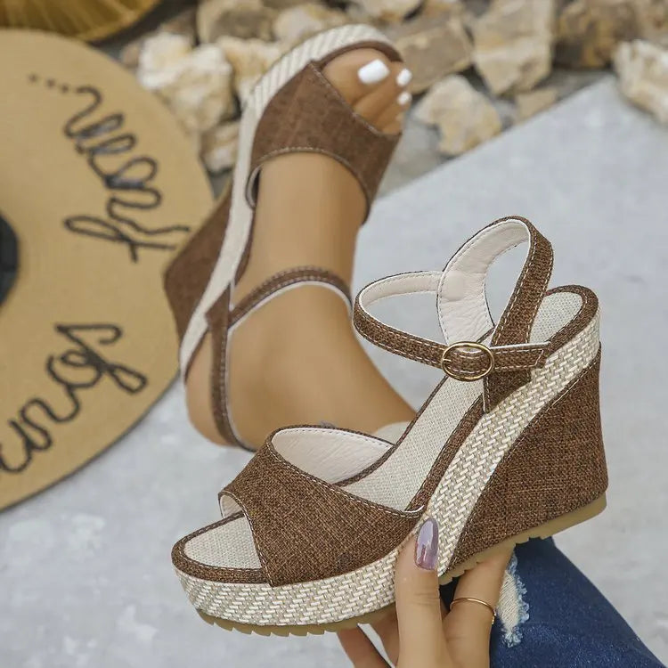 The Valencia Canvas Platform Wedge