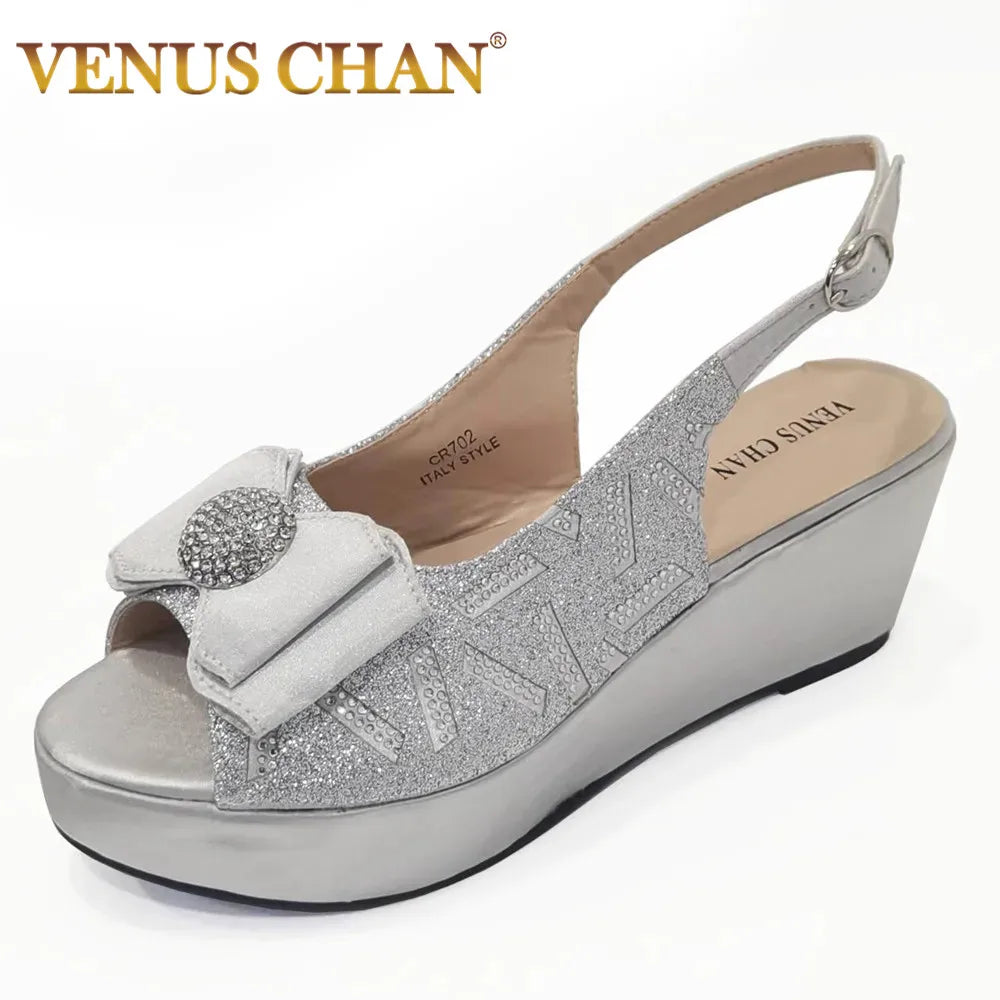 The Cannes Crystal Bow Wedge