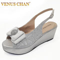 The Cannes Crystal Bow Wedge