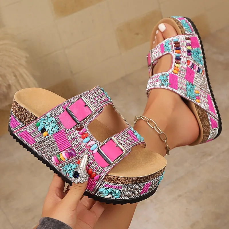 The Ibiza Mosaic Beaded Platform