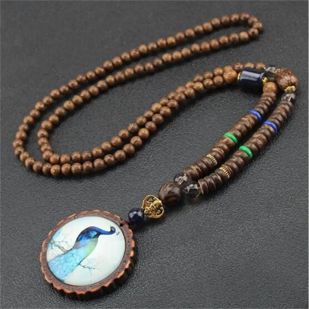 The Nomad Mala Wooden Pendant
