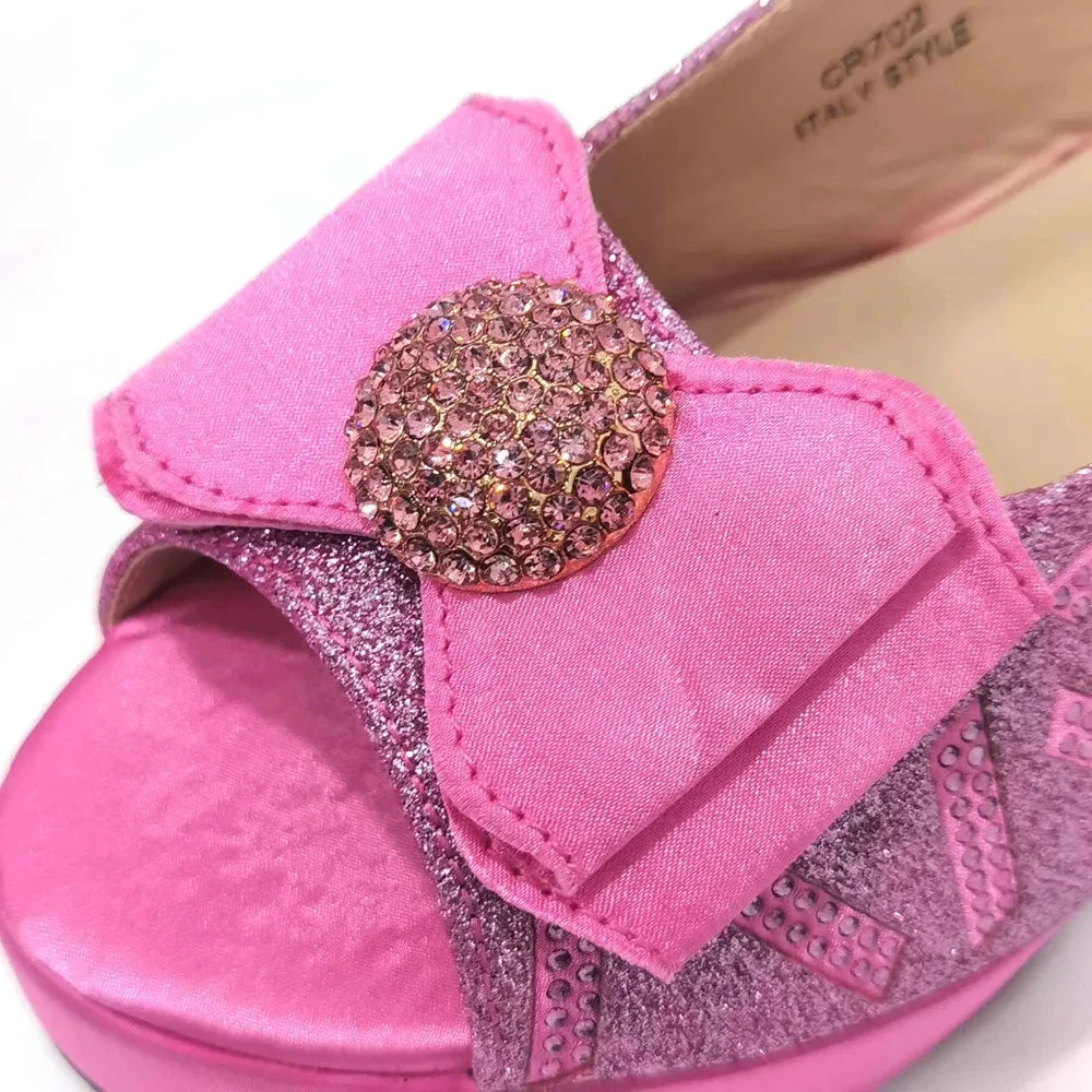 The Cannes Crystal Bow Wedge