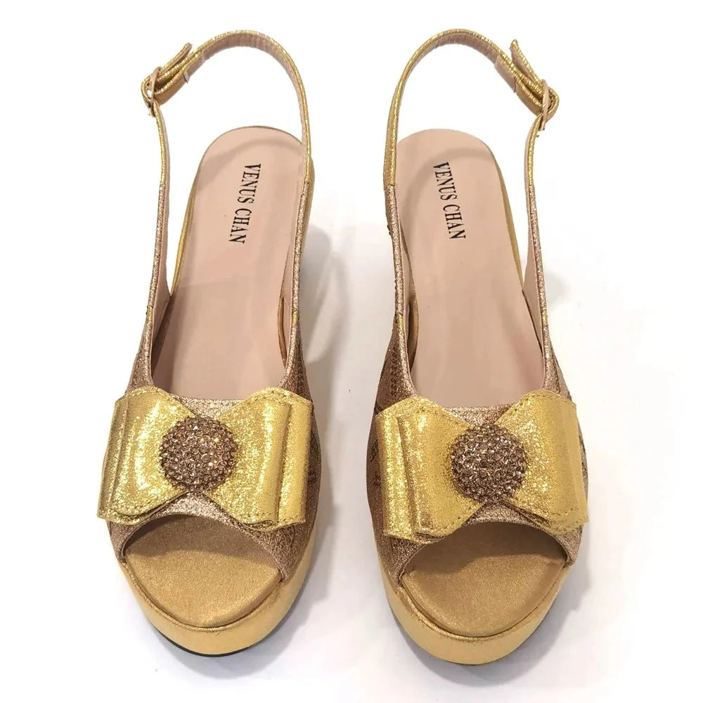 The Cannes Crystal Bow Wedge