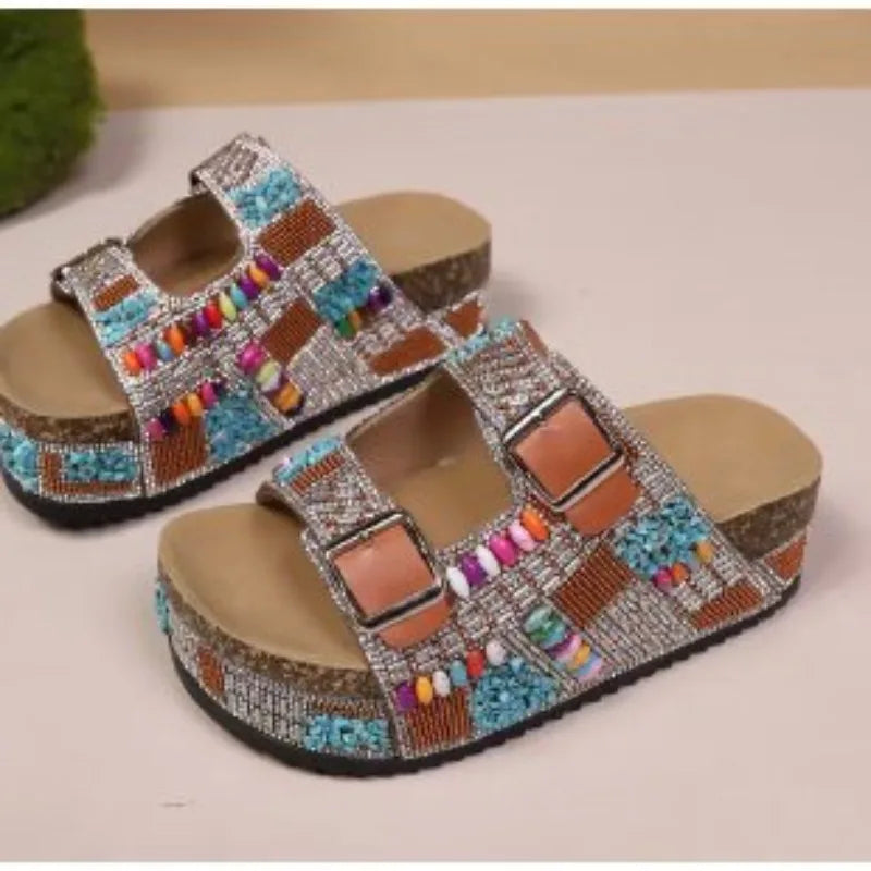 The Ibiza Mosaic Beaded Platform