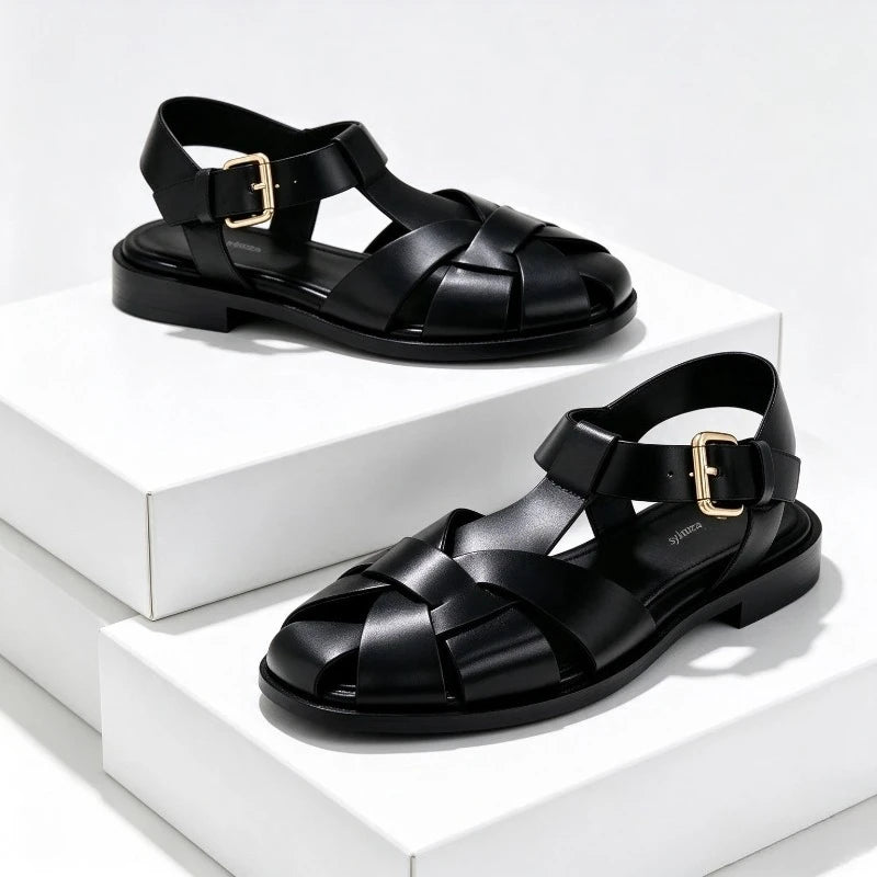 The Palermo Buckled Gladiator Flat