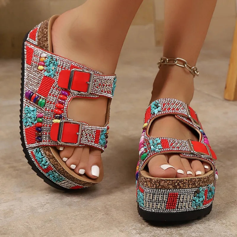 The Ibiza Mosaic Beaded Platform