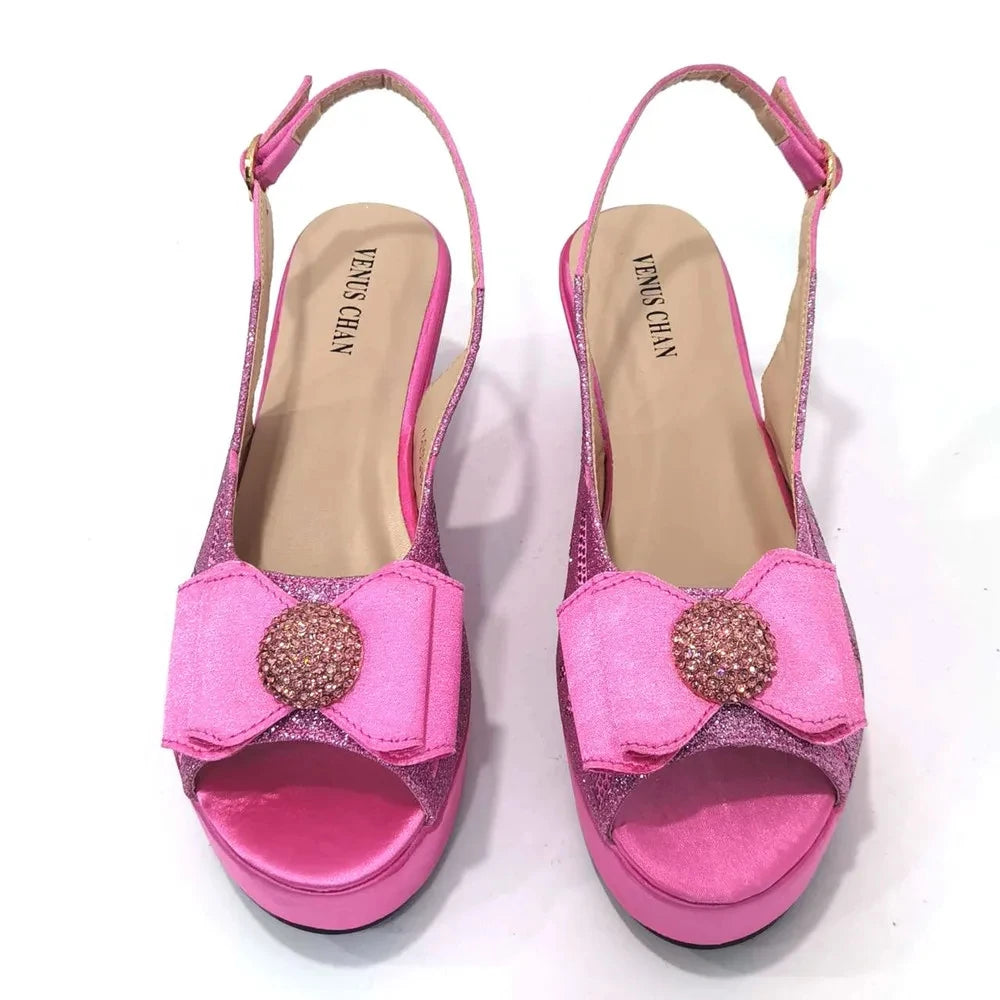 The Cannes Crystal Bow Wedge