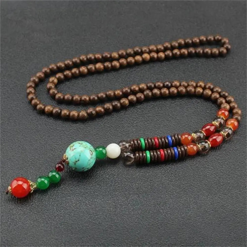 The Nomad Mala Wooden Pendant