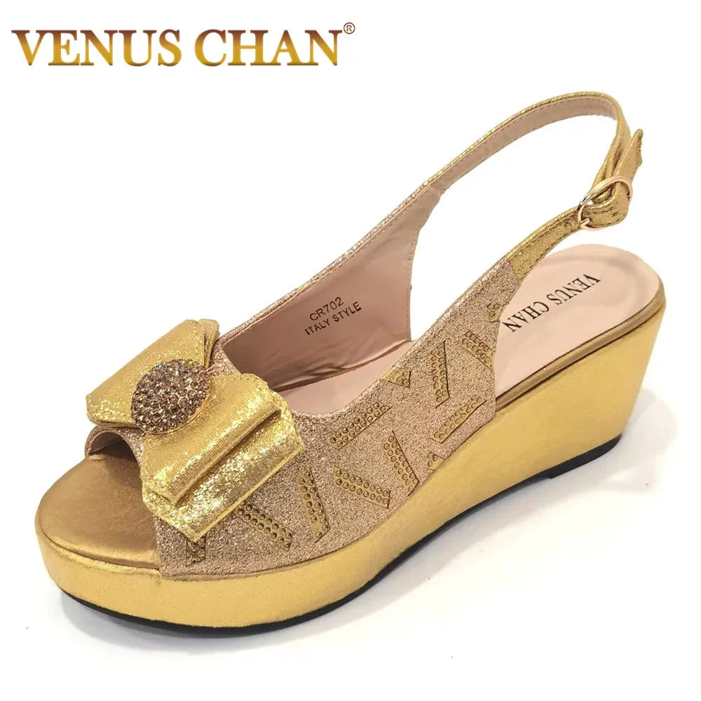 The Cannes Crystal Bow Wedge