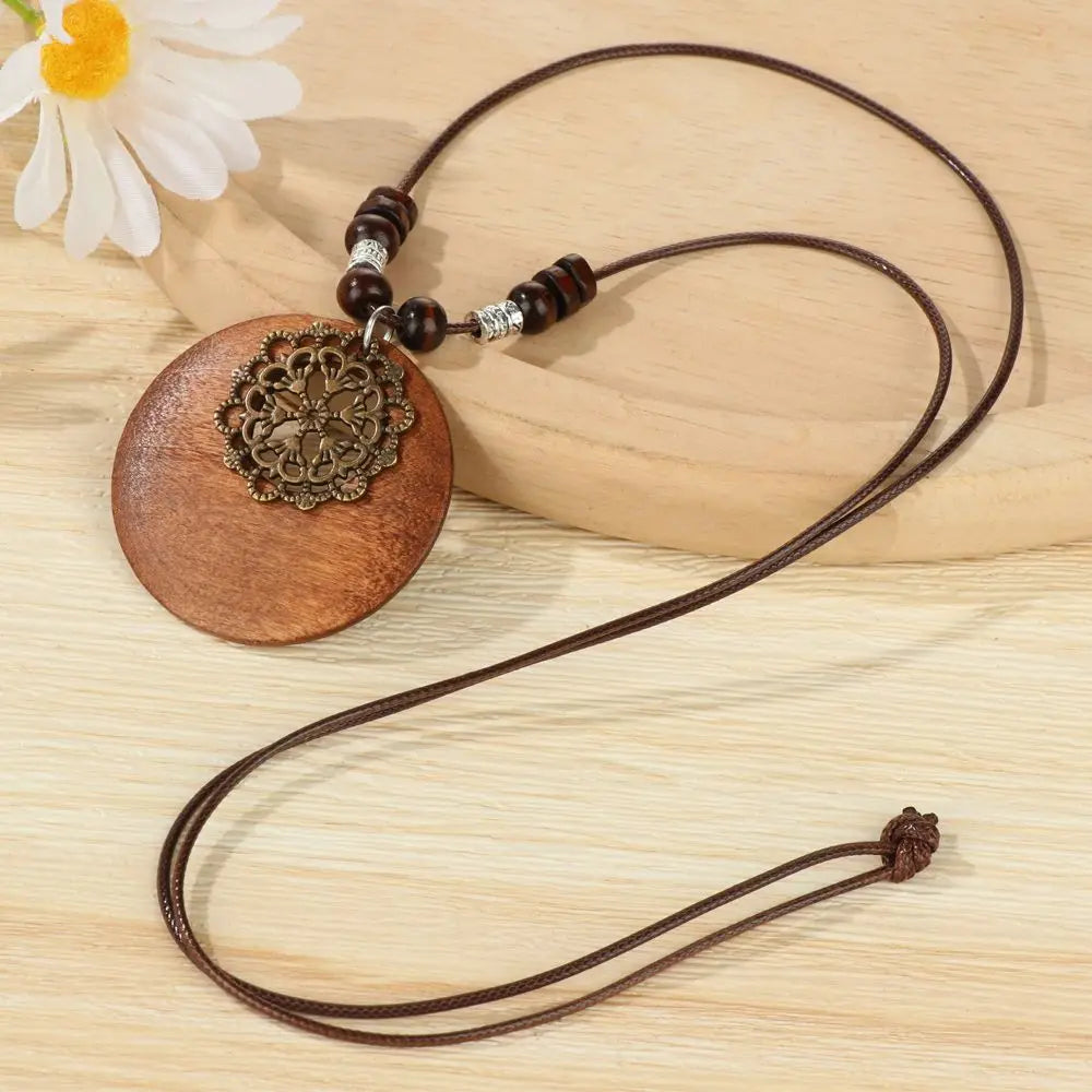 The Nomad Mala Wooden Pendant