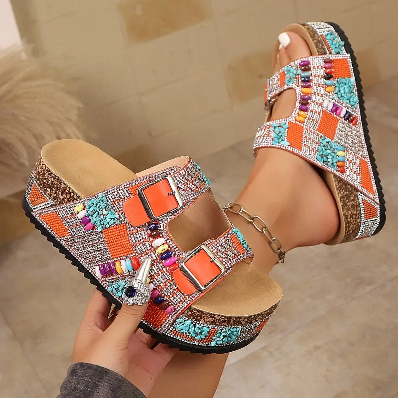 The Ibiza Mosaic Beaded Platform