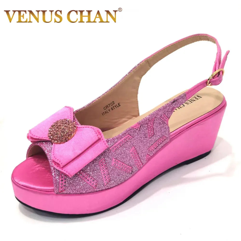 The Cannes Crystal Bow Wedge