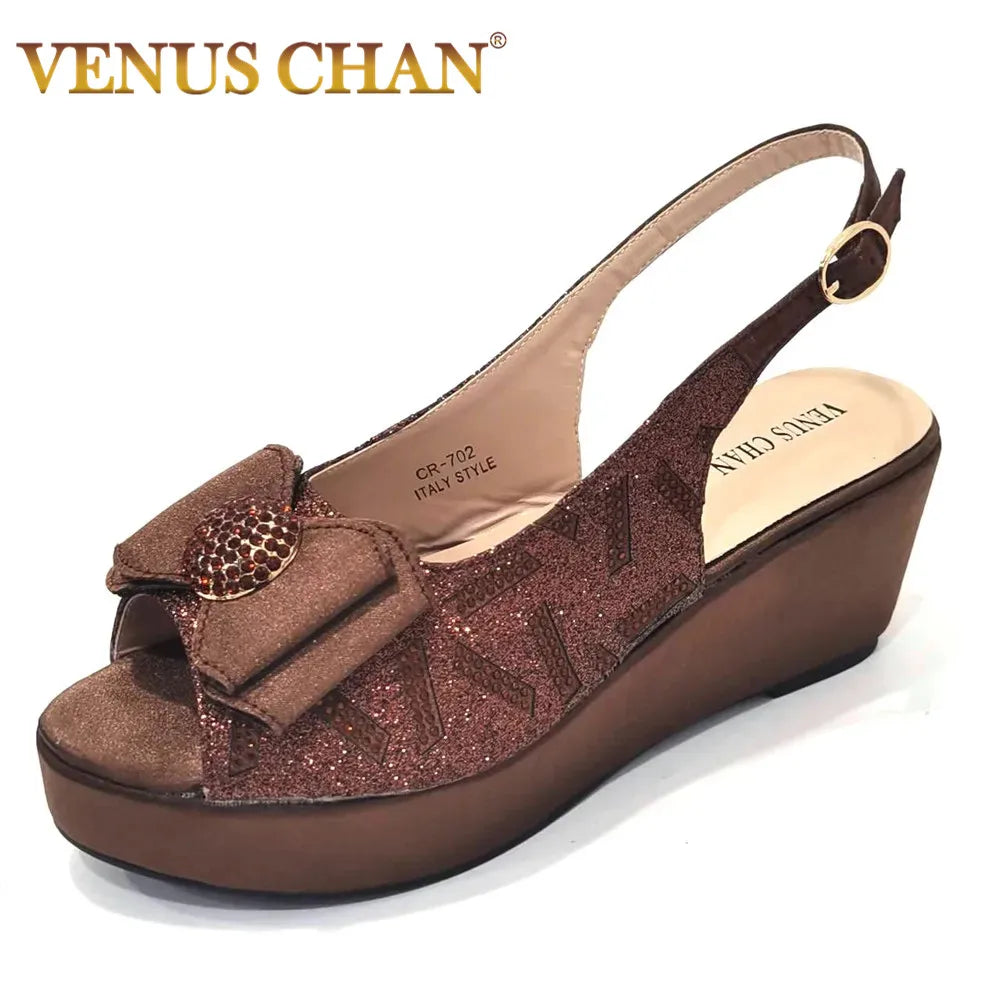 The Cannes Crystal Bow Wedge