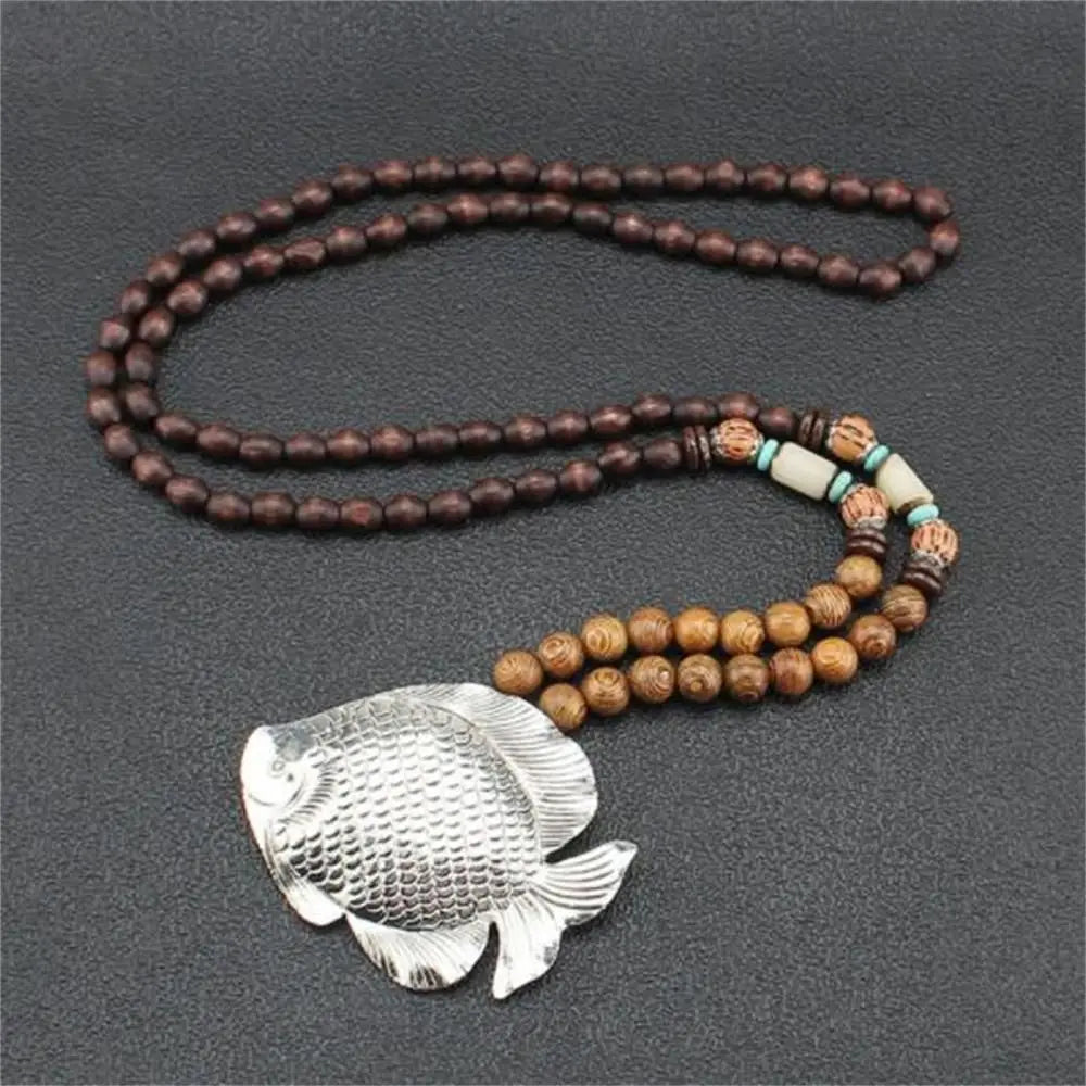 The Nomad Mala Wooden Pendant