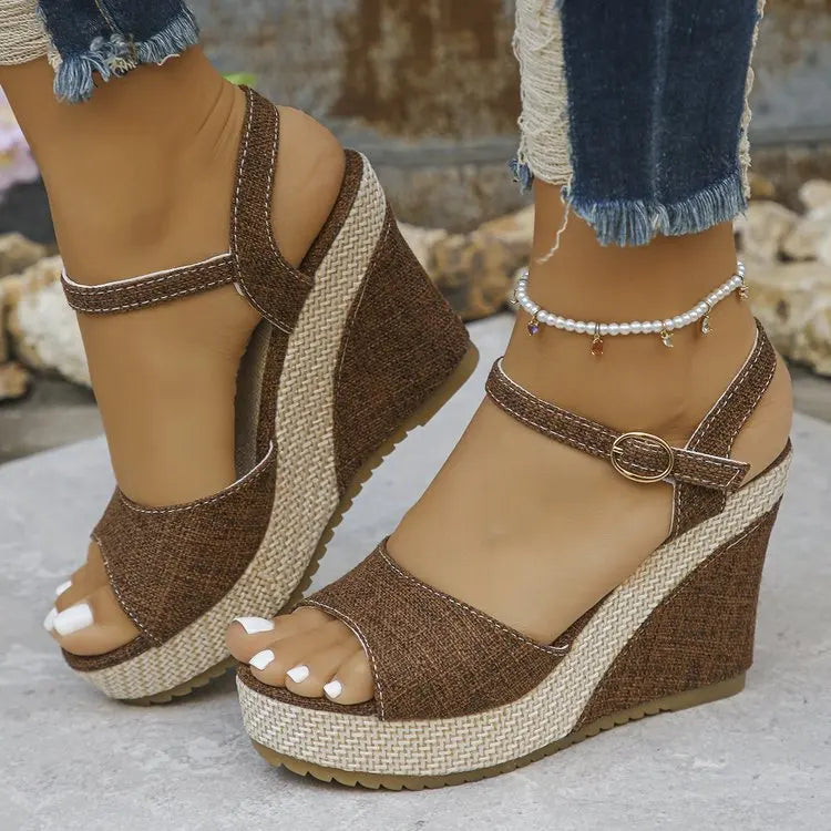 The Valencia Canvas Platform Wedge