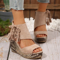 The Tulum Fringe Tassel Wedge