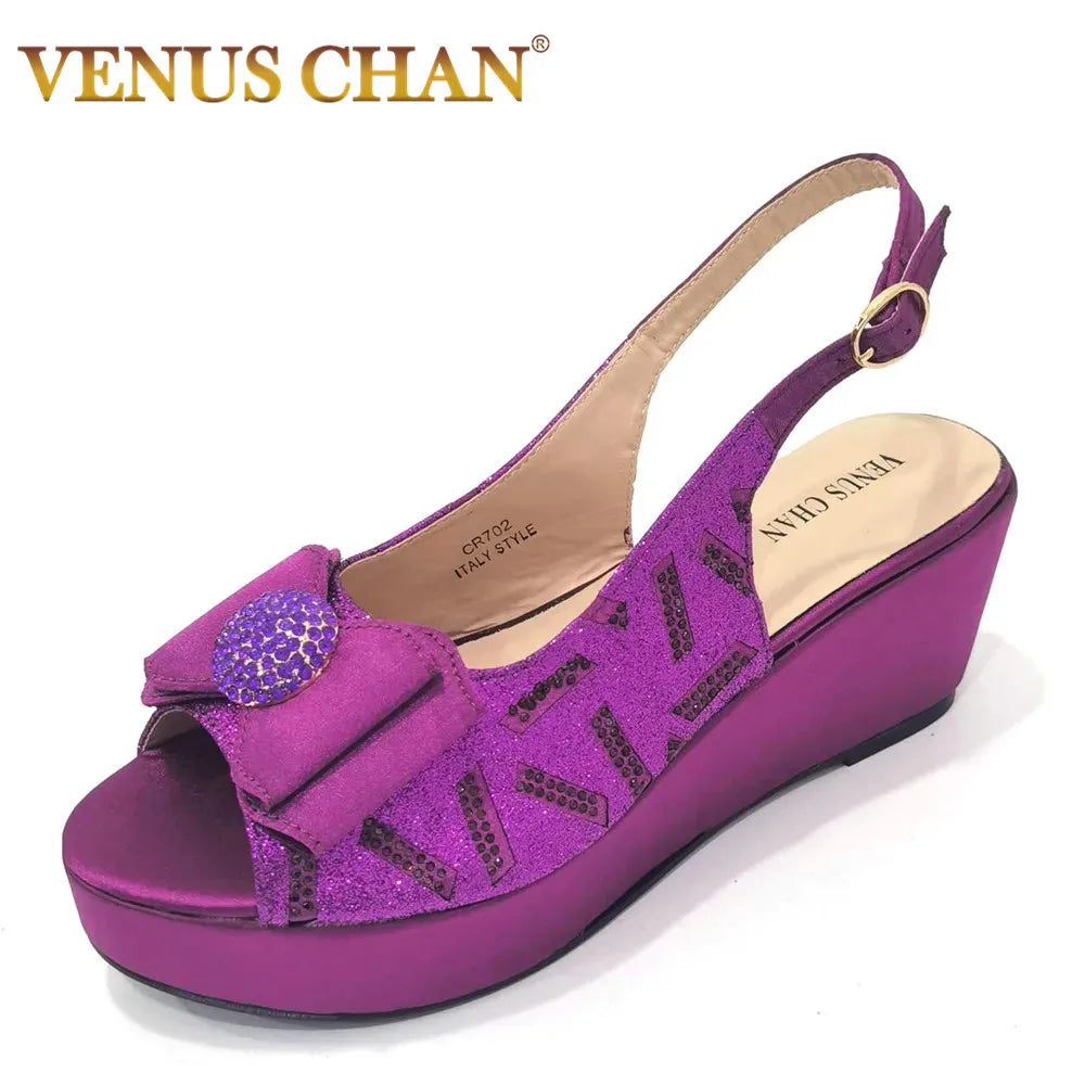 The Cannes Crystal Bow Wedge