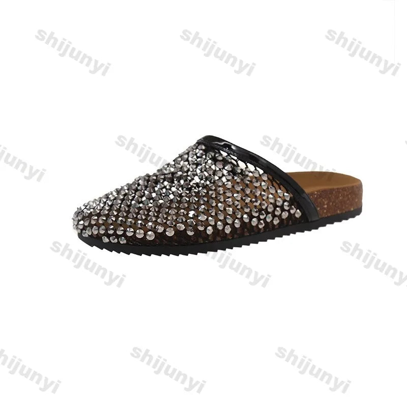 The Marbella Shimmer Woven Slides
