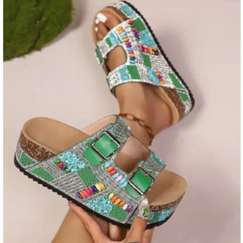 The Ibiza Mosaic Beaded Platform