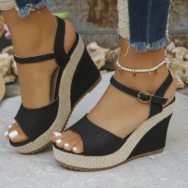 The Valencia Canvas Platform Wedge