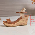 The Marbella Woven Cork Wedge