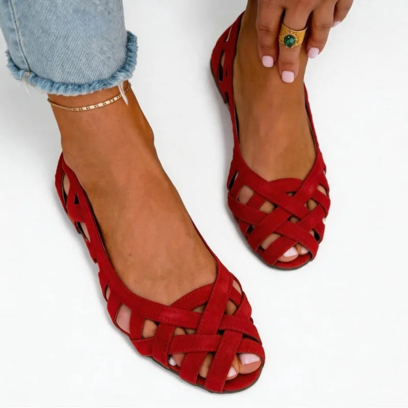 The Mallorca Woven Cutout Flat