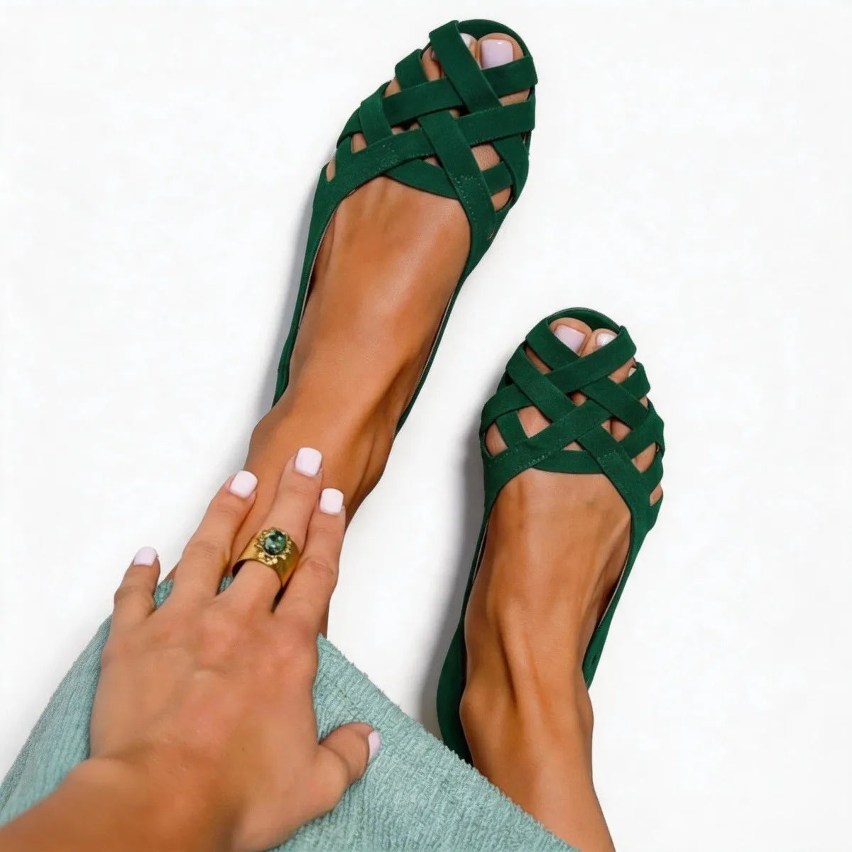 The Mallorca Woven Cutout Flat