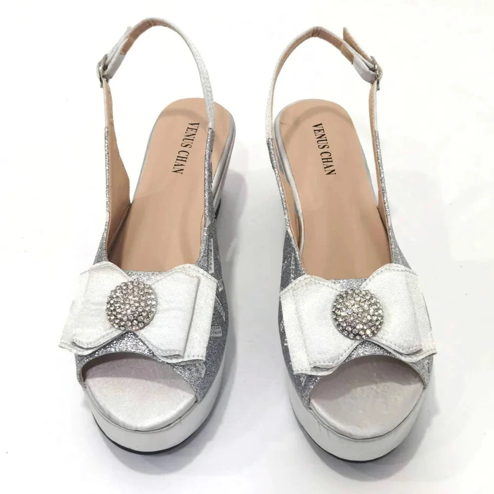 The Cannes Crystal Bow Wedge
