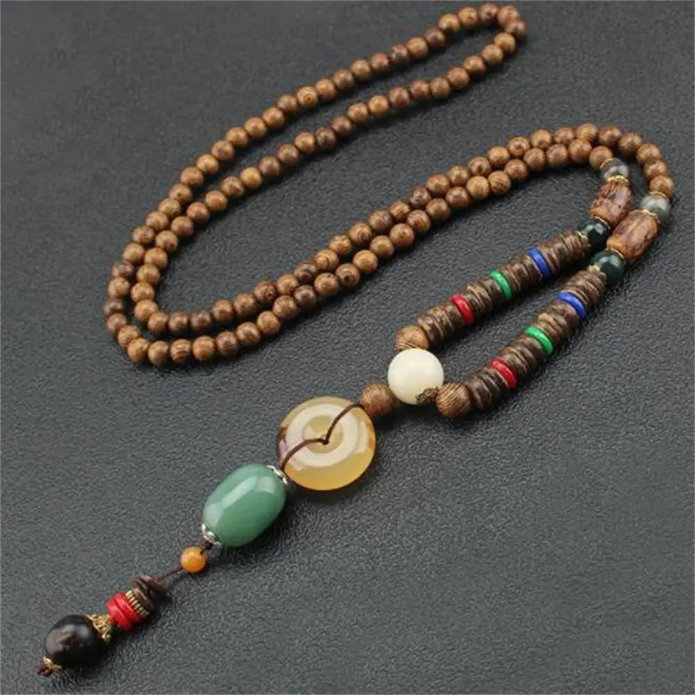 The Nomad Mala Wooden Pendant