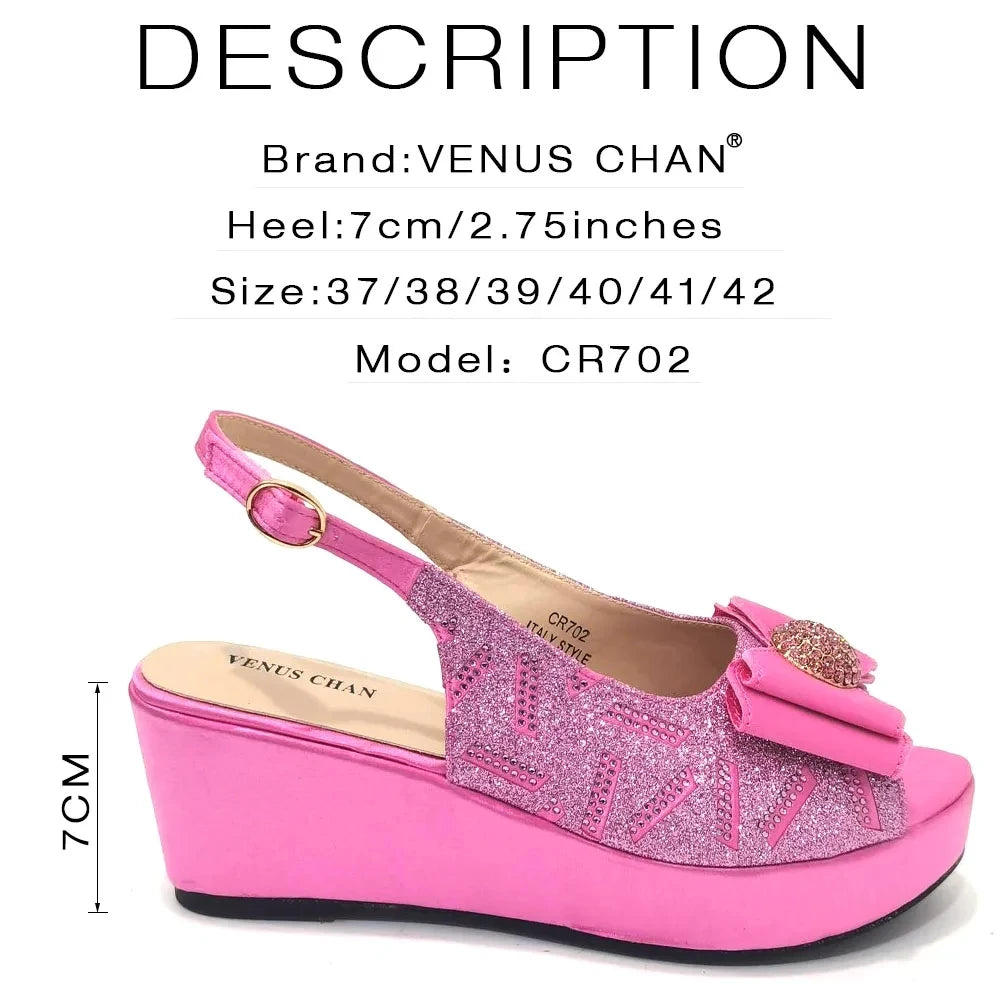 The Cannes Crystal Bow Wedge