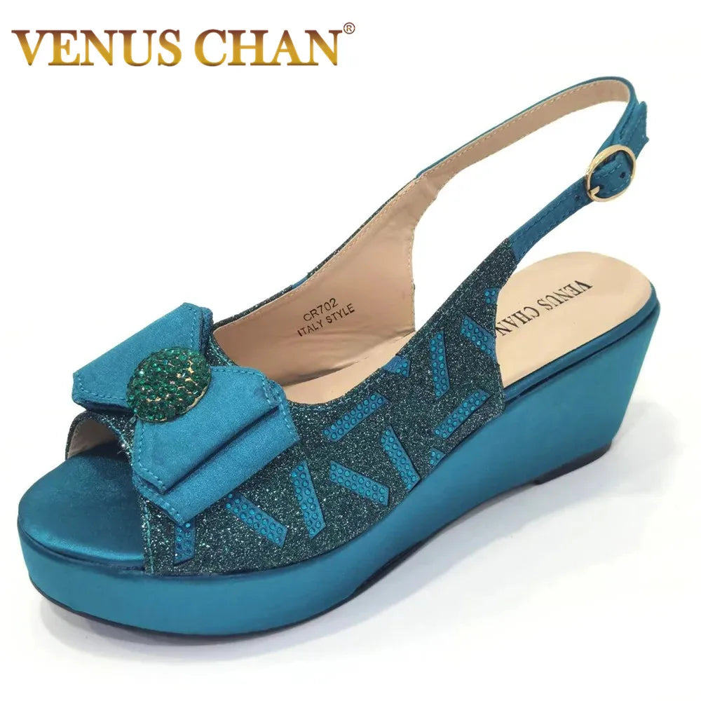 The Cannes Crystal Bow Wedge