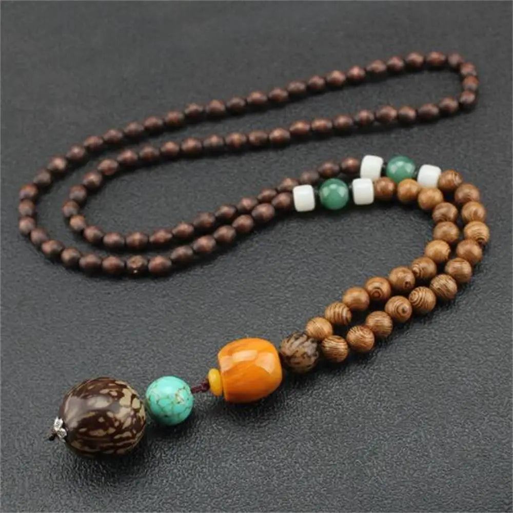 The Nomad Mala Wooden Pendant